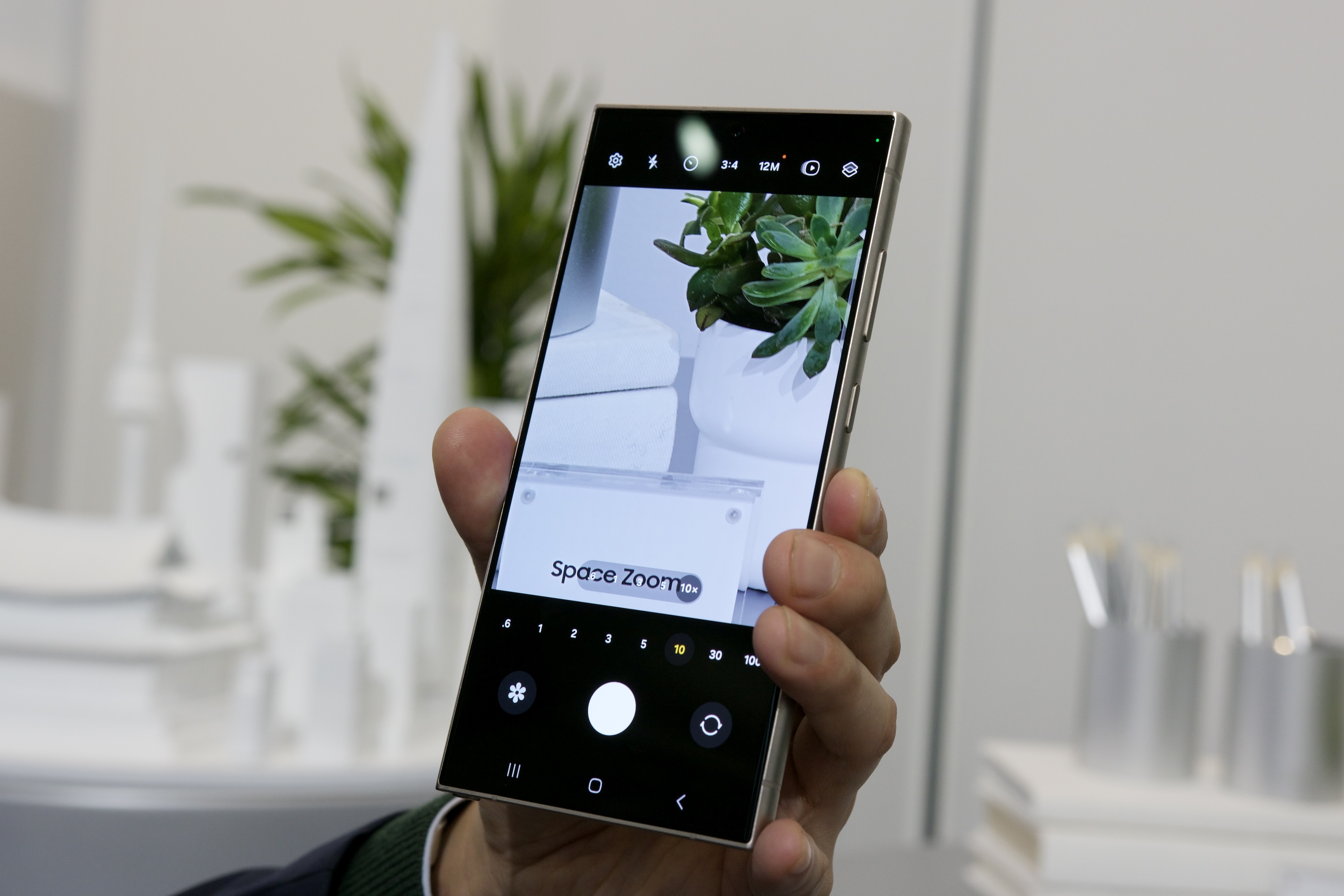 La aplicación de la cámara en el Samsung Galaxy S24 Ultra.
