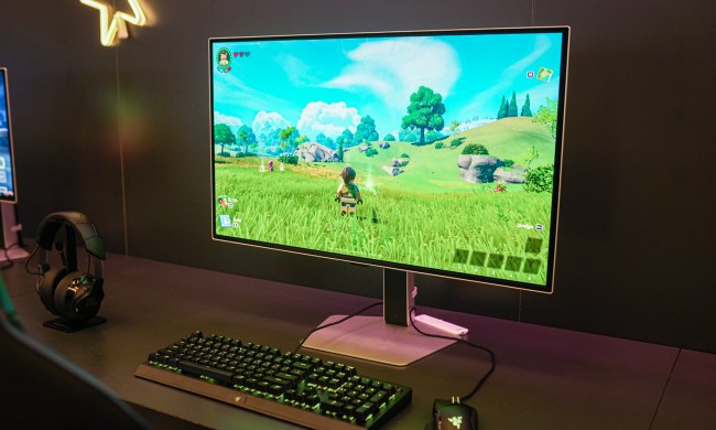 Fortnite running on the Samsung Odyssey OLED G8 at CES 2024.