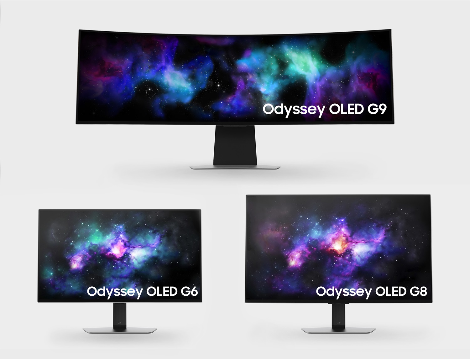Monitores para juegos OLED Odyssey de Samsung para CES 2024.