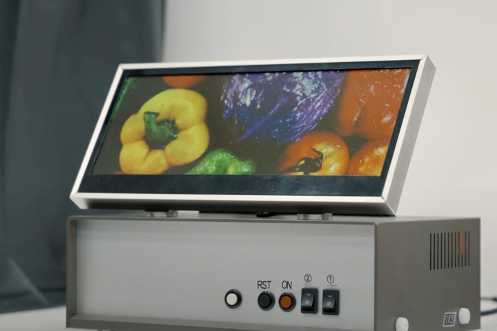 Sharp's prototype QDEL TV is shown at CES 2024.