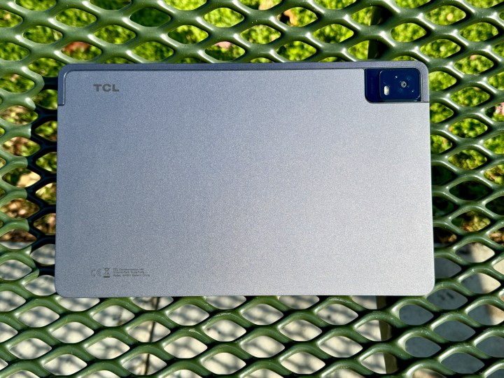 TCL NXTPAPER 11 on bench showing back.
