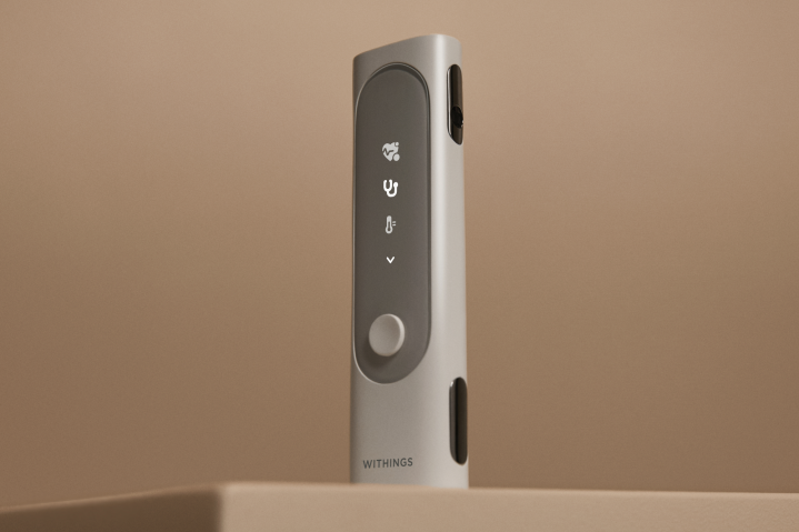 Un render del Withings BeamO de pie.