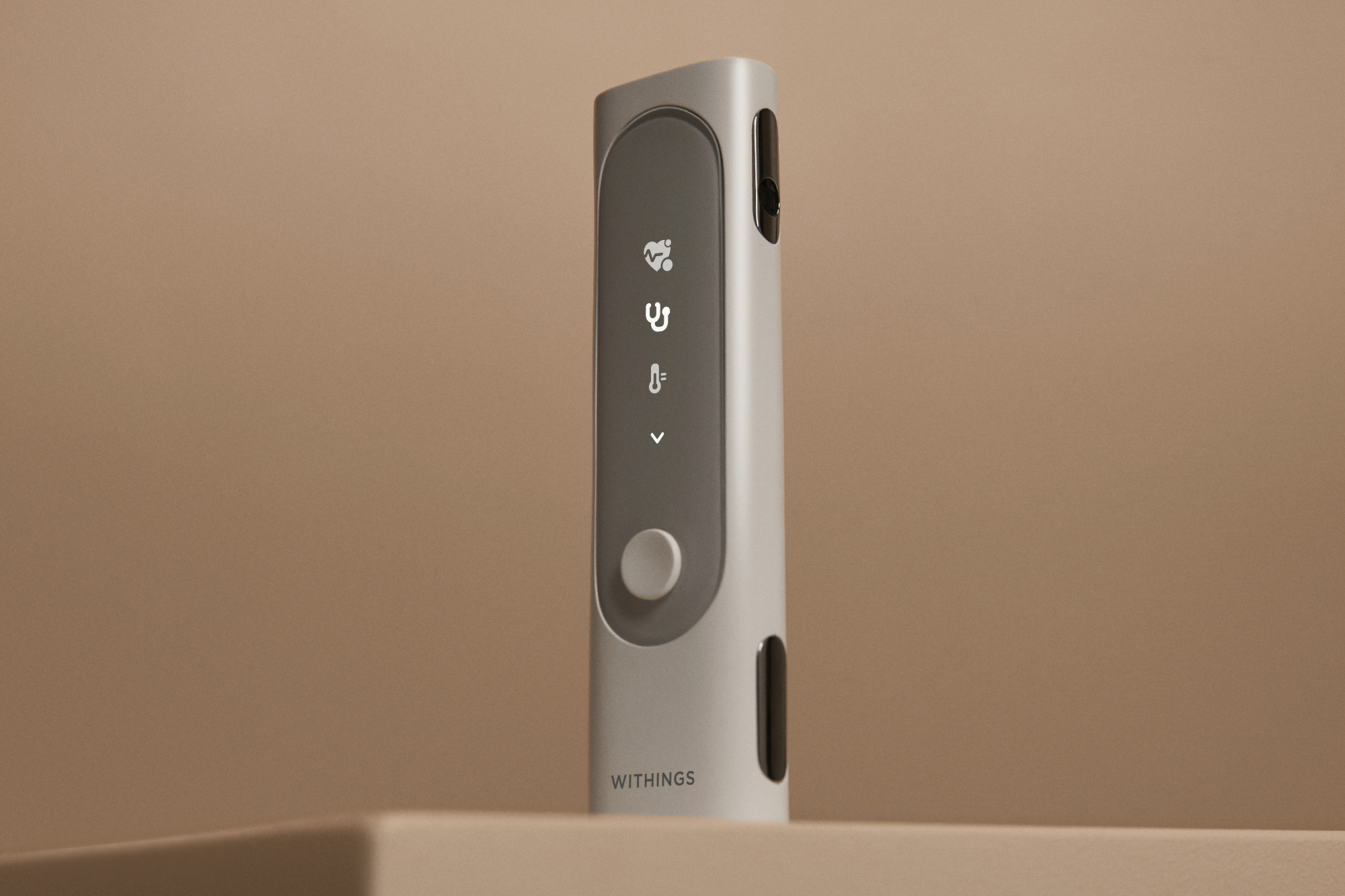 A render of the Withings BeamO standing upright.