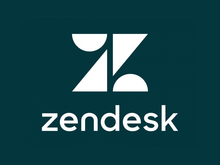 Le logo Zendesk sur fond vert foncé.
