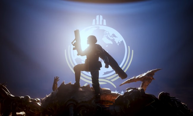 A soldier in silhouette in Helldivers 2.