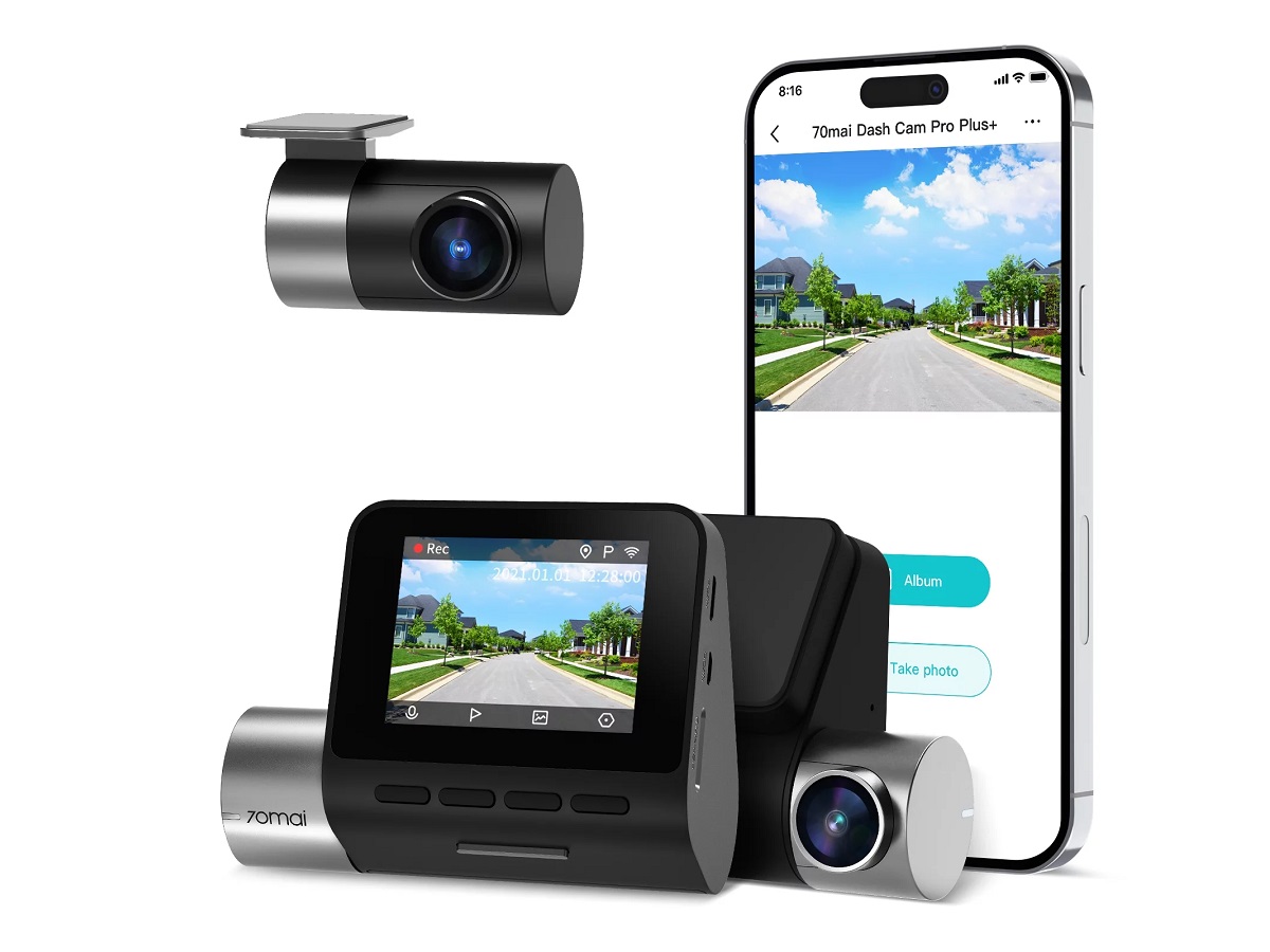 70mai Dash Cam Pro Plus A500S-এর উপাদান।
