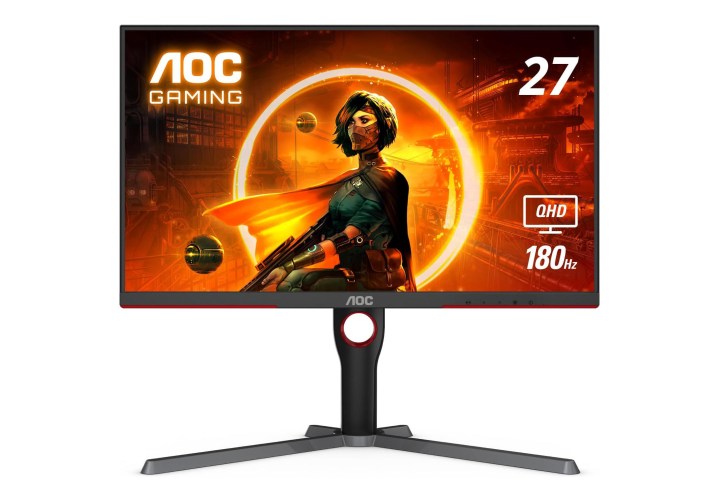 The AOC Q27G3XMN 27" Mini-LED gaming monitor on a white background.