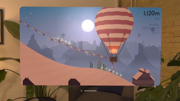 Gameplay from the Apple Vision Pro version of Alto's Odyssey.