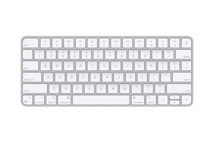 Apple Magic Keyboard apparaît sur un fond blanc.