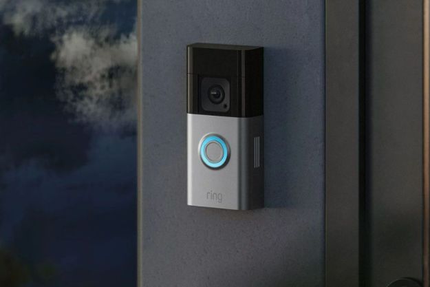 The Ring Battery Doorbell Pro installed near a door.