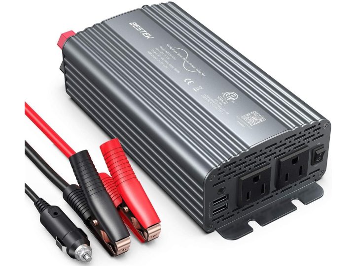 The Bestek 500W power inverter can connect to your car's battery directly or via the cigarette lighter.