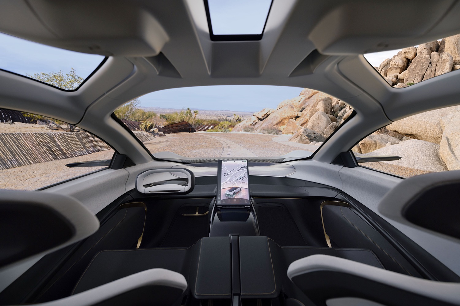 Interior of the Chrysler Halcyon concept.