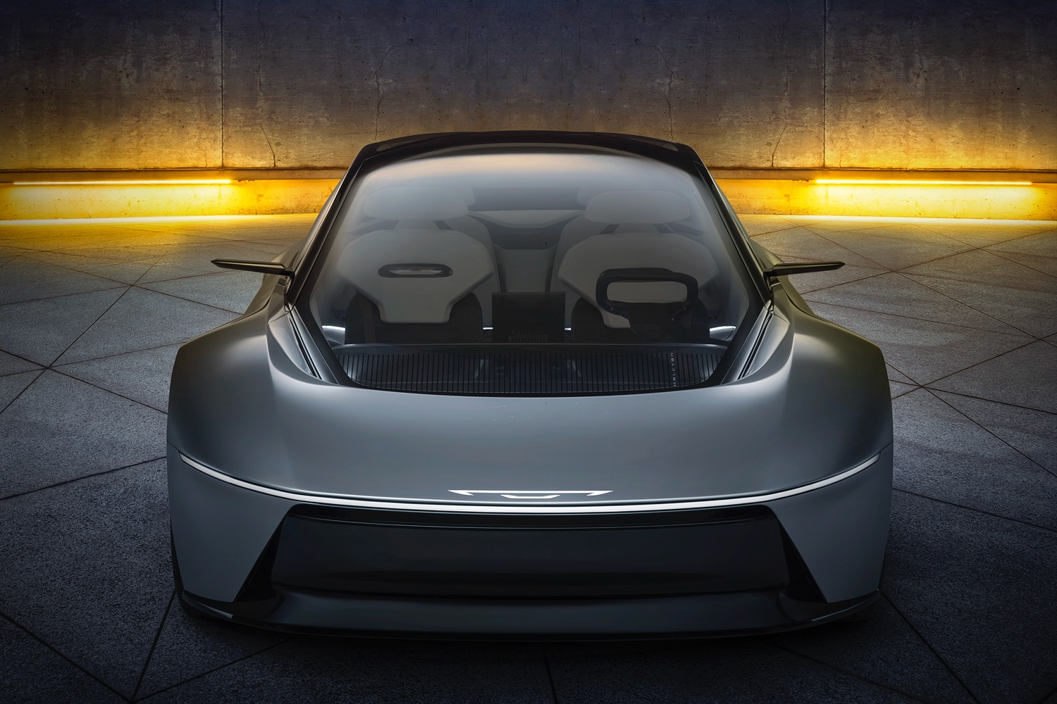 Front view of the Chrysler Halcyon concept.