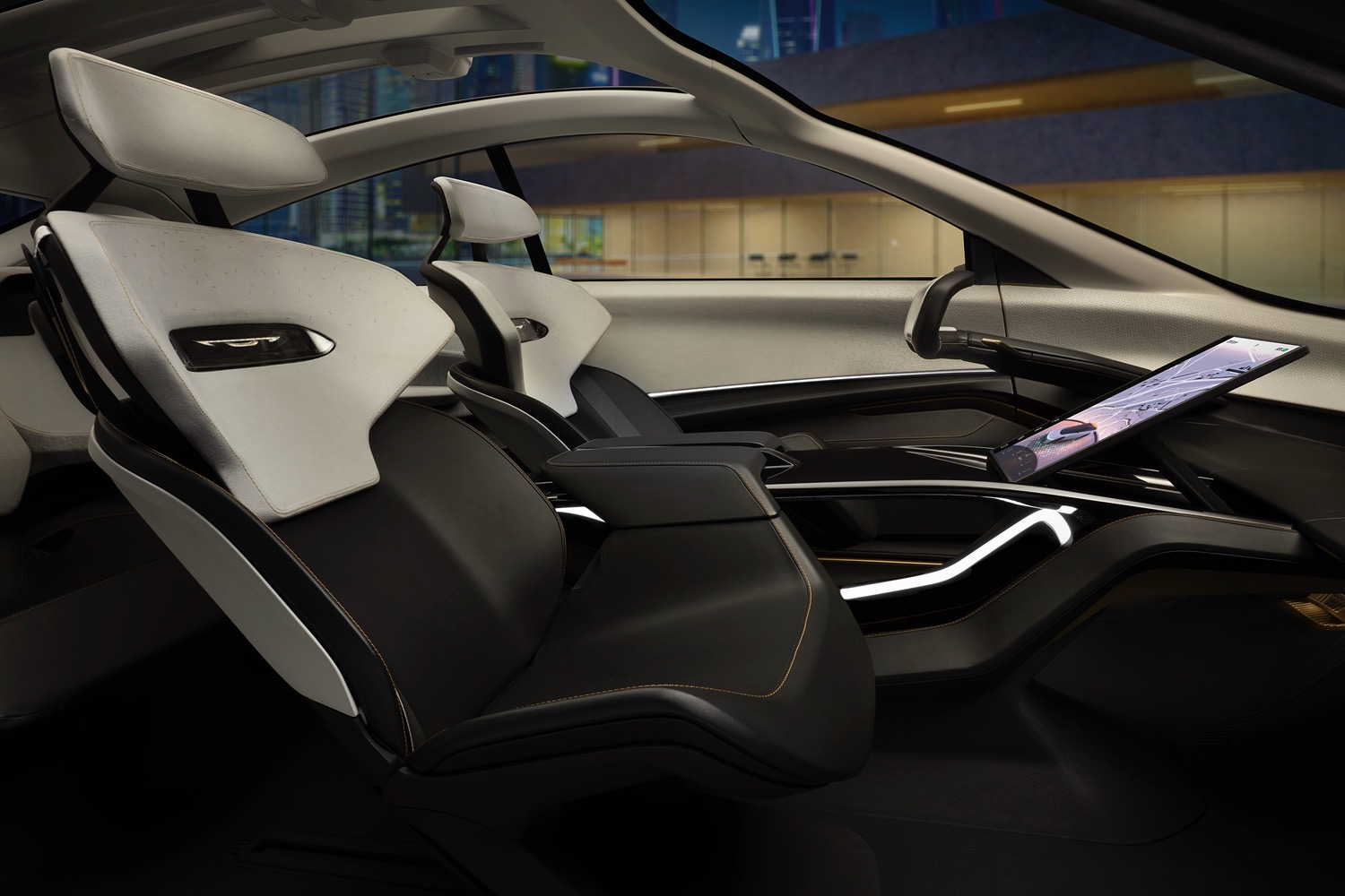 Interior of the Chrysler Halcyon concept.