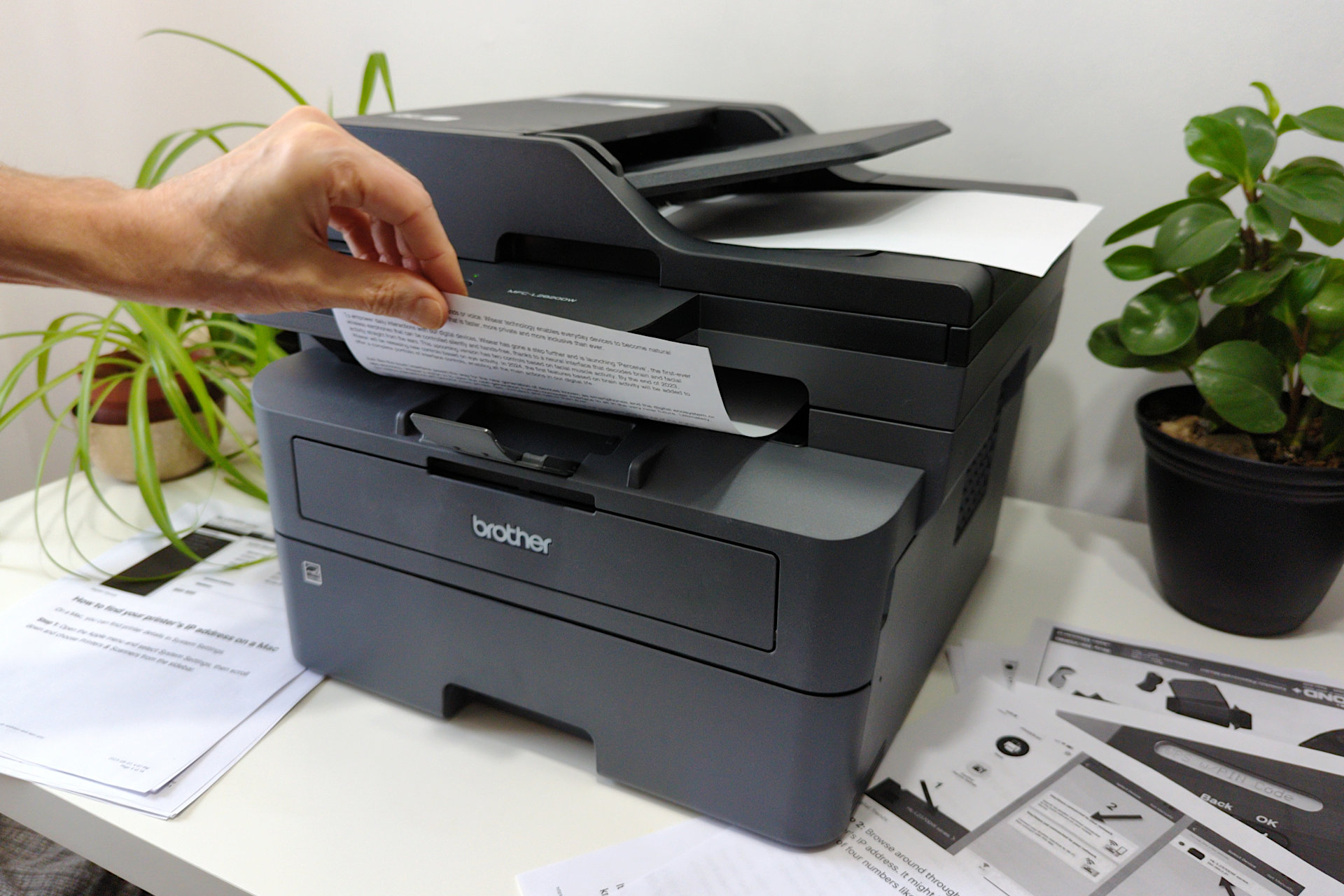 Copies are quick and easy with the MFC-L2820DWXL.