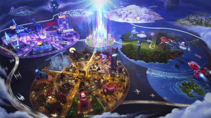 Concept art for Disney's Fortnite experience.
