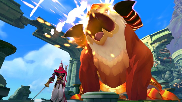 A hero and guardian in Gigantic: Rampage Edition.