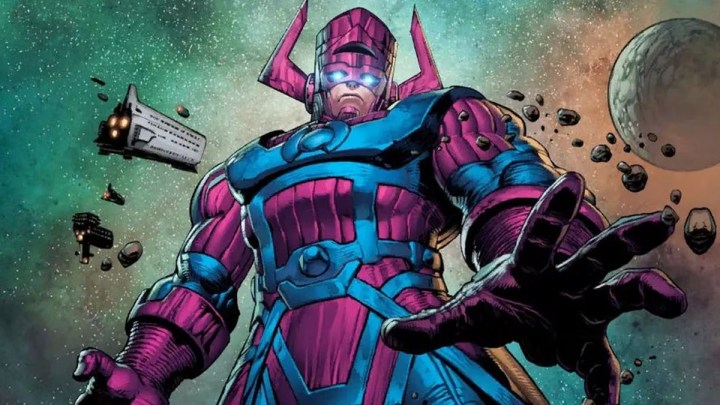 Galactus looms large in an image from Marvel Comics.