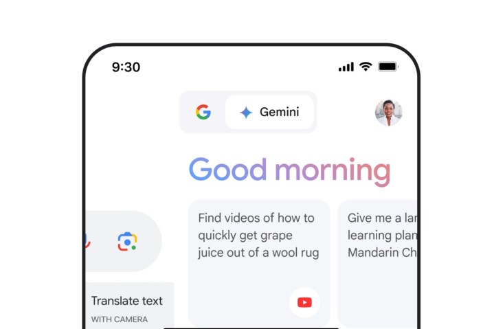 Запуск Google Gemini на iOS. 