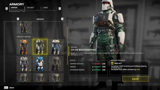 The bonesnapper armor in Helldivers 2