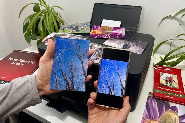 Les tirages photo MegaTank Pixma G3270 sur papier brillant sont superbes.