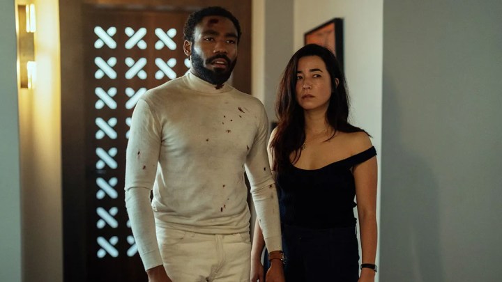 Donald Glover and Maya Erskine in Mr. and Mrs. Smith.
