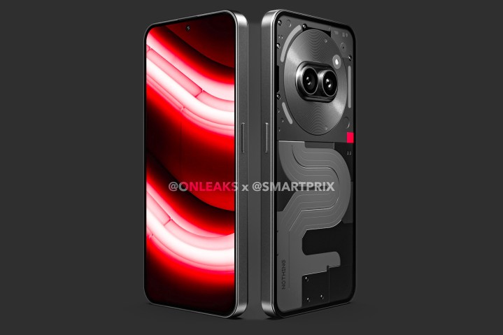 Side view of Nothing Phone 2a leaked renders. 