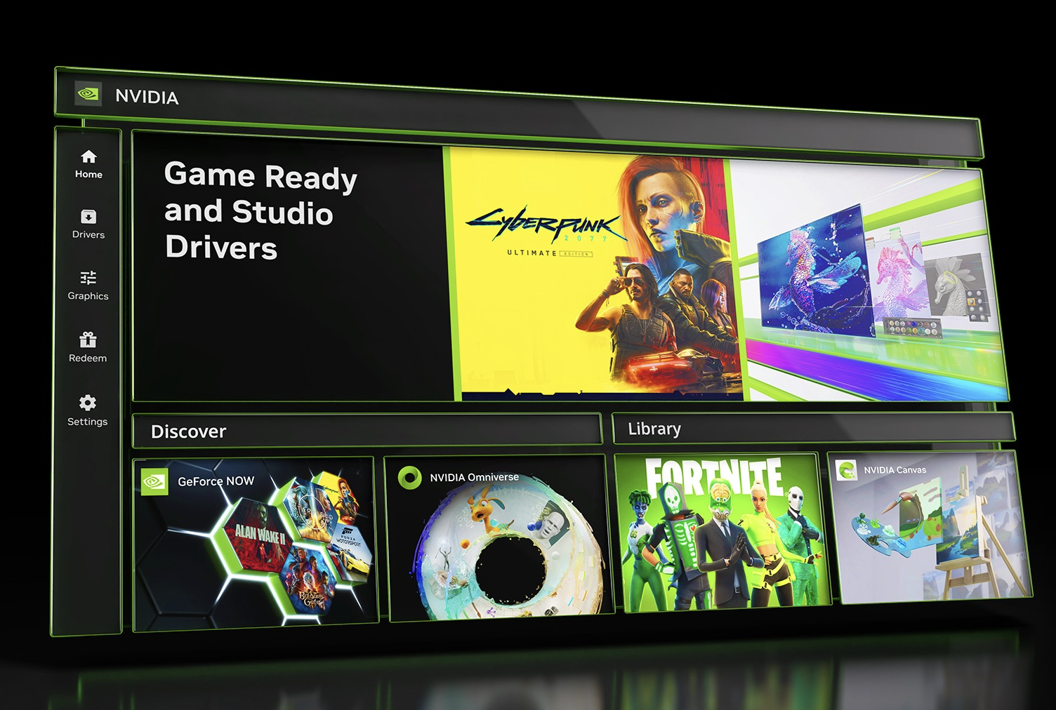 A screenshot of the Nvidia app.
