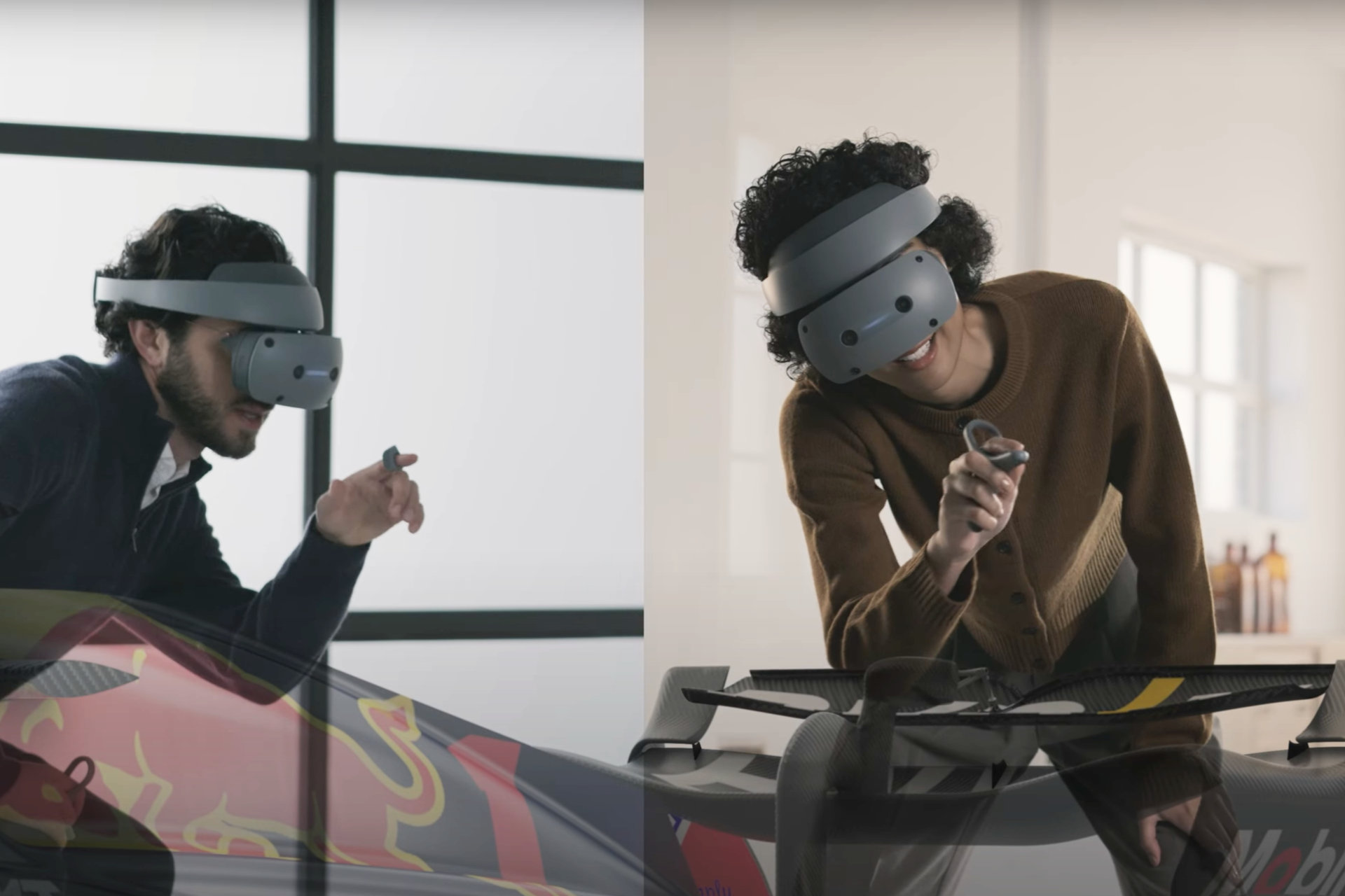 Sony's XR headset has a flip-up visor and unique ring and stylus controllers.