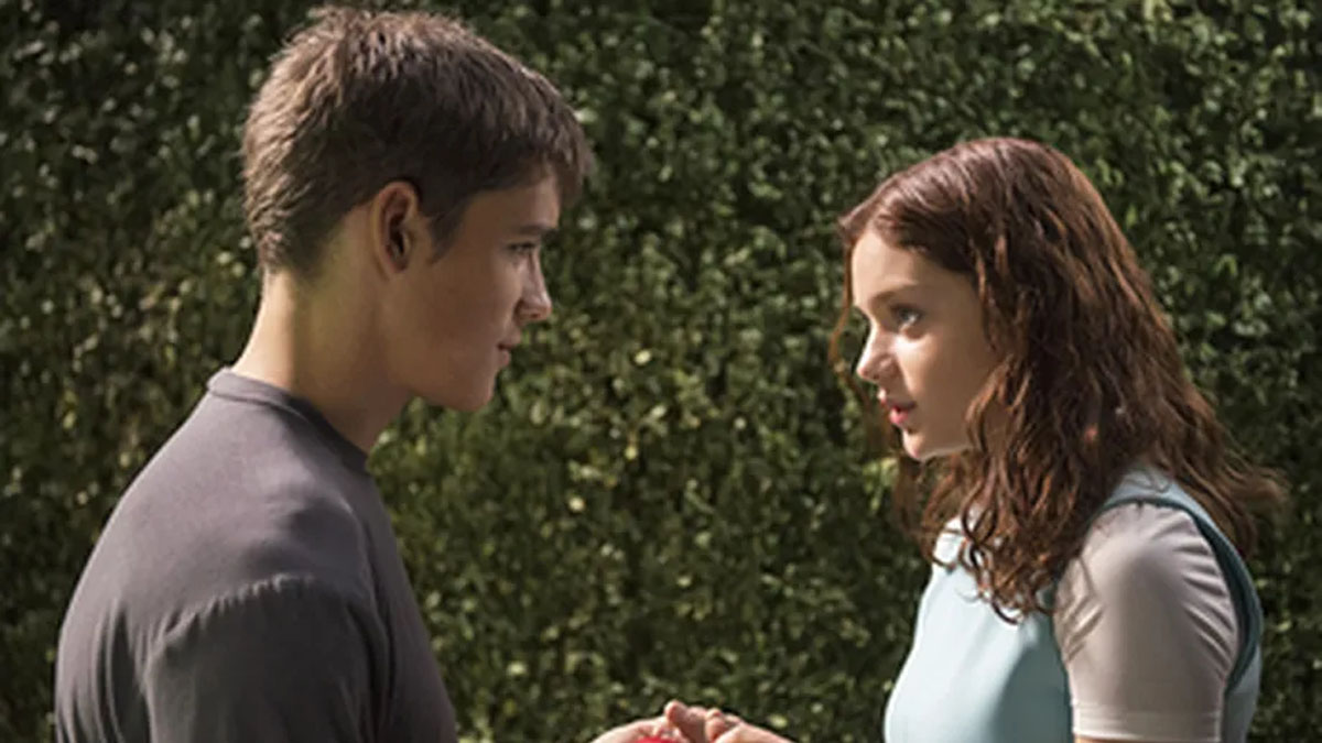 Brenton Thwaites and Odeya Rush in The Giver.