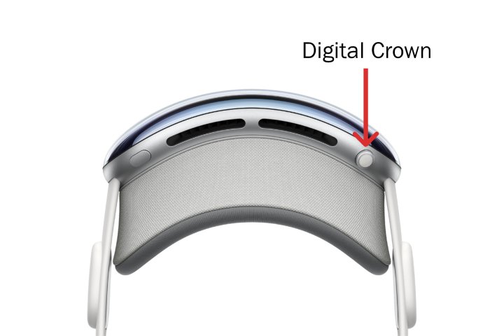 می توانید از Digital Crown برای خاموش کردن Apple Vision Pro استفاده کنید.