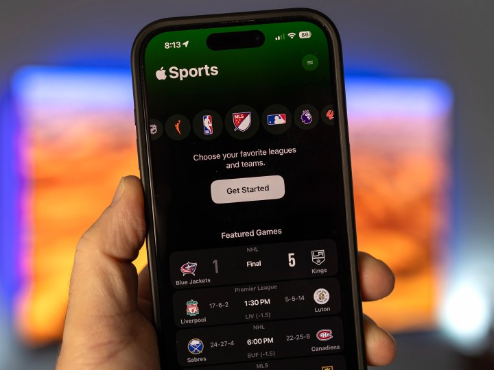 The Apple Sports app on an iPhone.