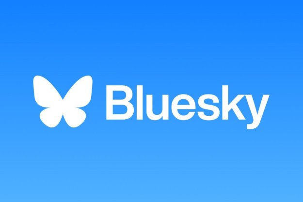 Bluesky social media app logo.