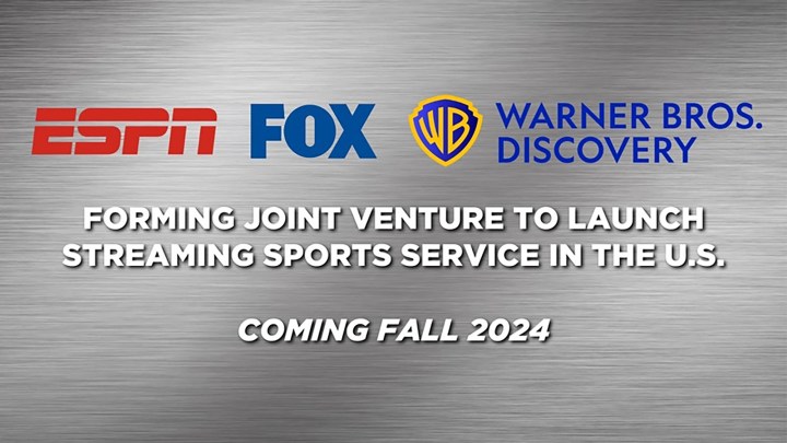 ESPN、福克斯和华纳兄弟探索频道宣布推出新的体育流媒体服务。