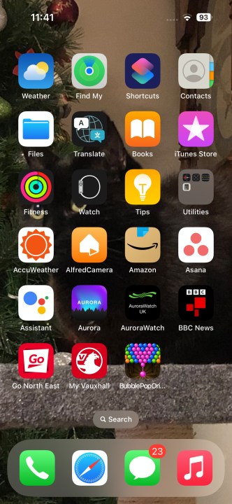 The iPhone home screen with the Channel 4 app removed.