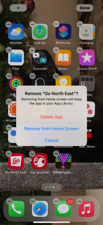 Removing the Go North East app.