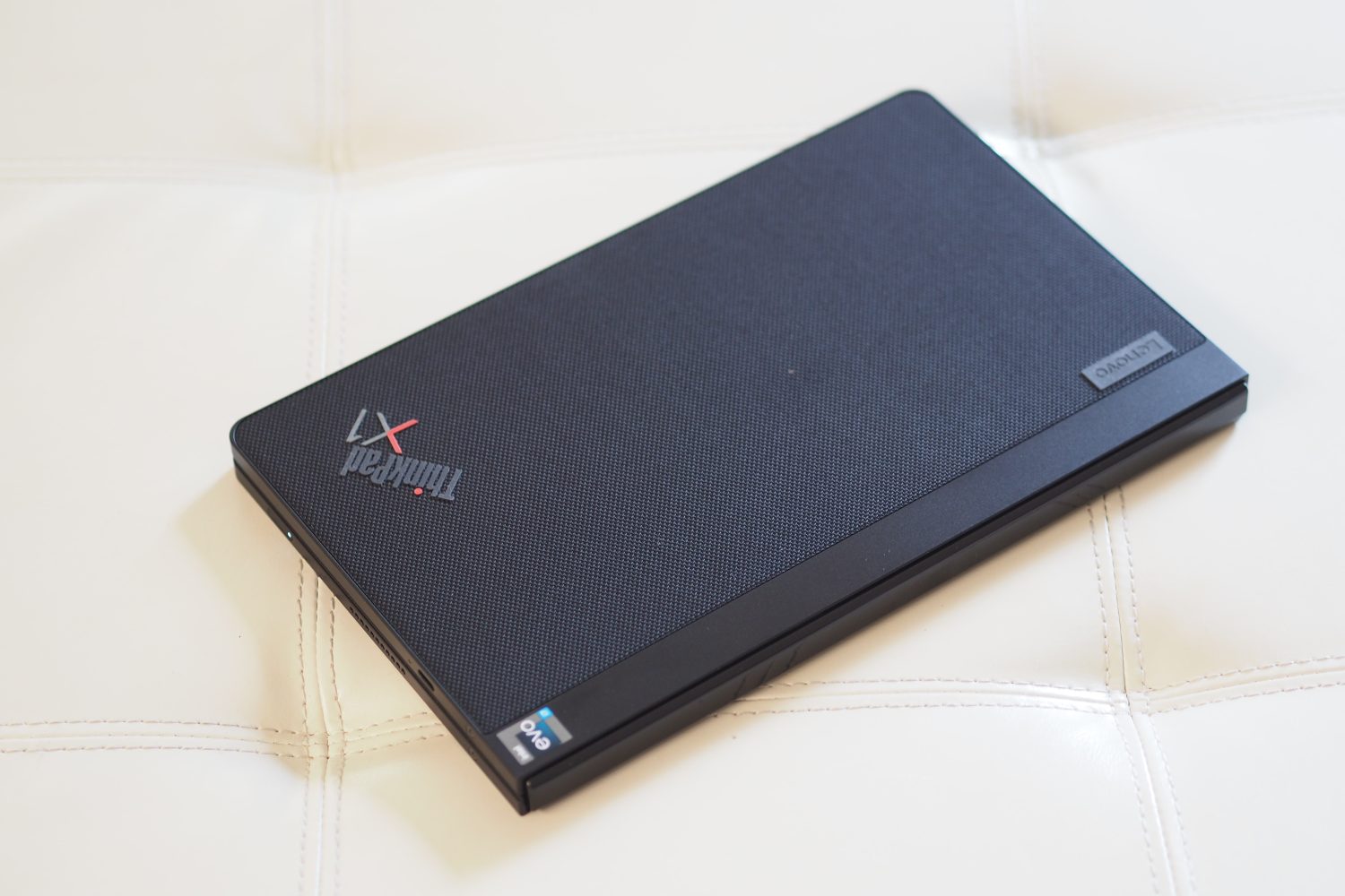 Lenovo ThinkPad X1 Fold 2023 top down view showing folio.