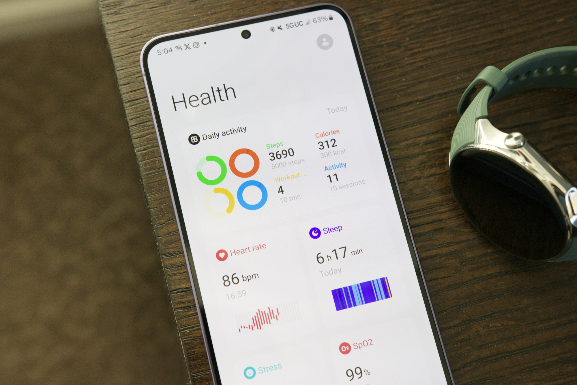 The OHealth app for the OnePlus Watch 2.