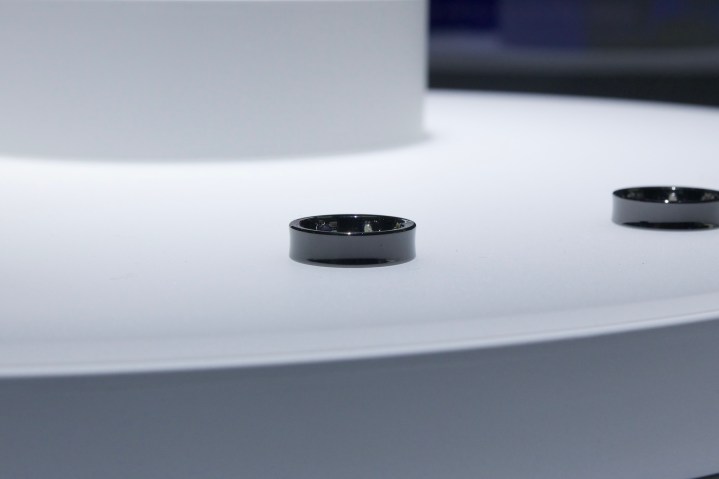 The Samsung Galaxy Ring laying on its side.