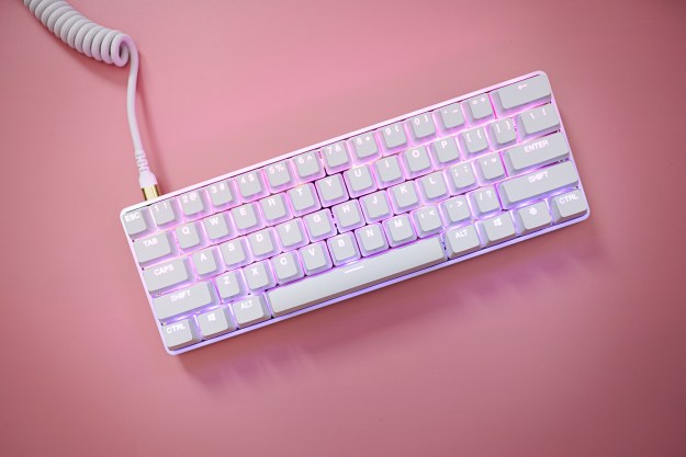 The Steelseries Apex Pro Mini White Gold keyboard.