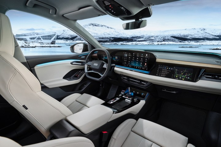 Interior of the Audi Q6 e-tron 2025.