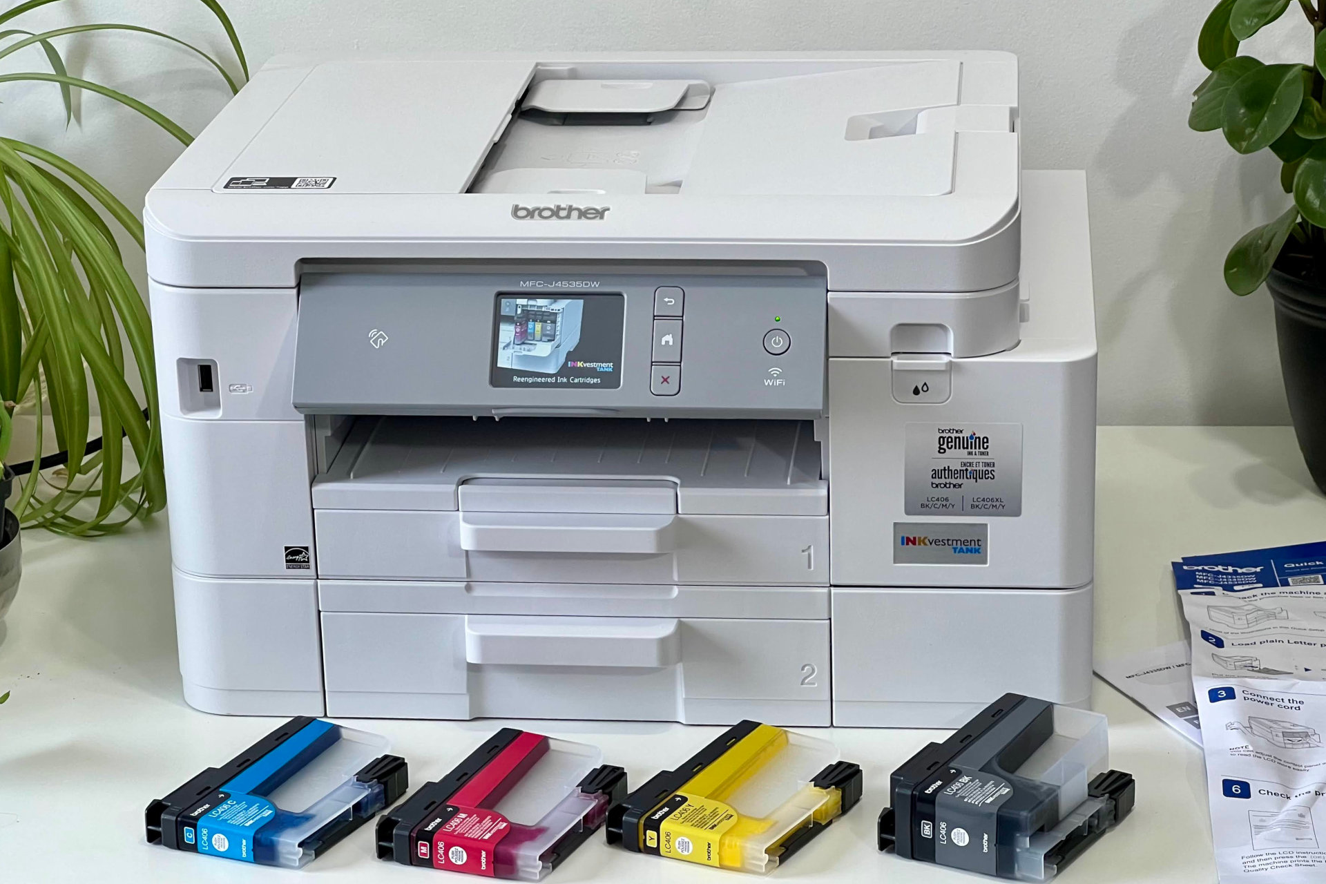 Brother's MFC-J4535DW isn't a true tank printer but the cartridges hold thousands of pages-worth of ink.