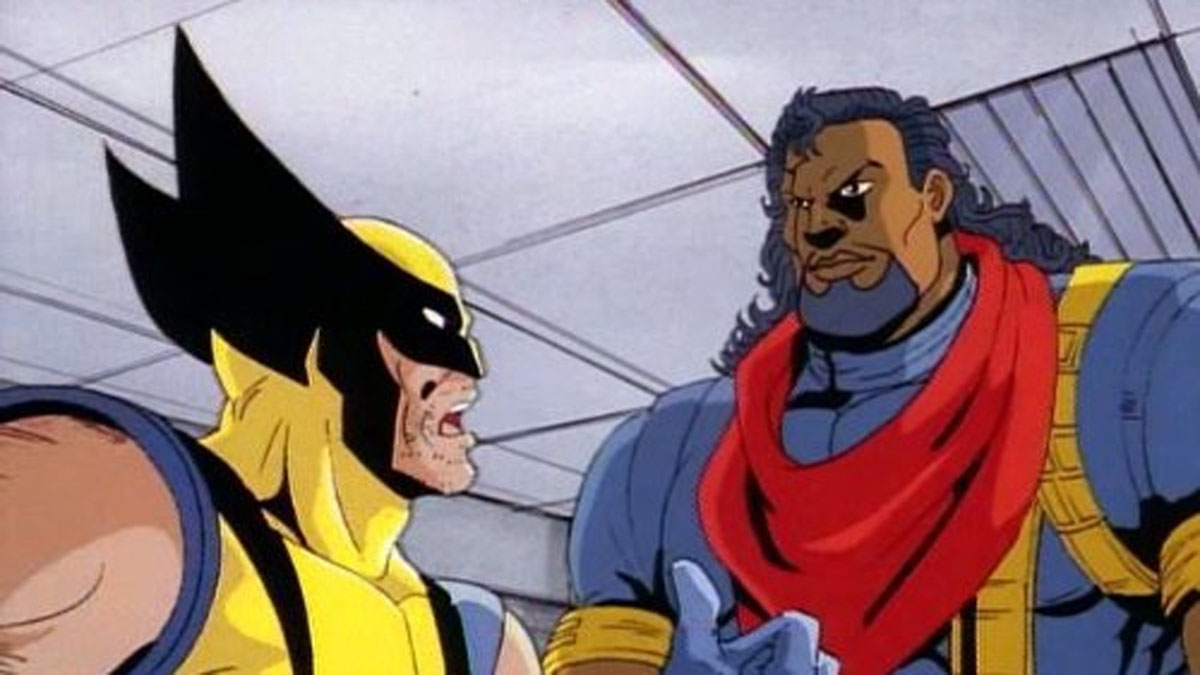 Wolverine confronts Bishop in X-Men: The Animated Series.