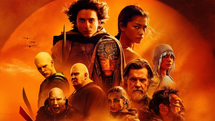The cast of Dune: Part Two in a poster for the film.