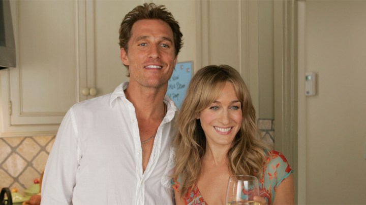 Matthew McConaughey e Sarah Jessica Parker em Falha no lançamento.