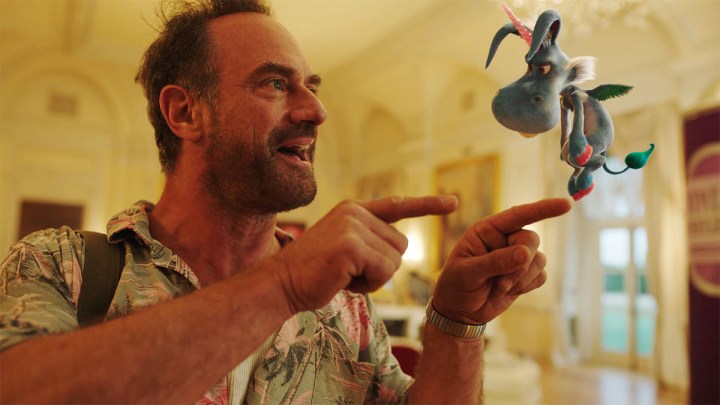 Christopher Meloni and his imaginary friend in Happy!