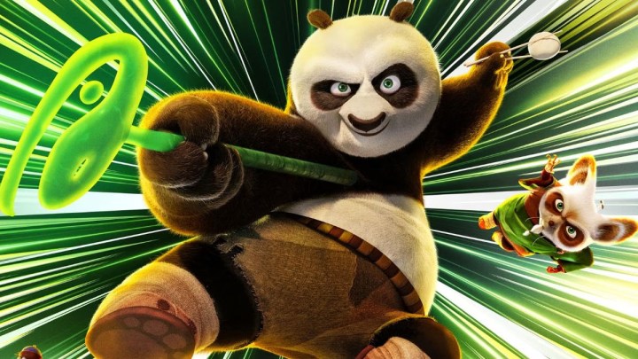 Po y el Maestro Shifu en el arte promocional de Kung Fu Panda 4.