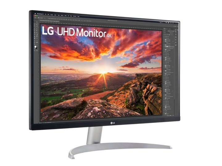 The 27-inch LG 27UP600 4K monitor on a white background.