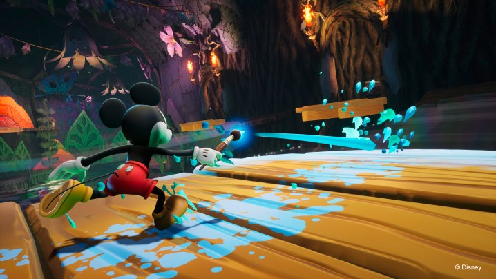 Mickey fights in Epic Mickey: Rebrushed.