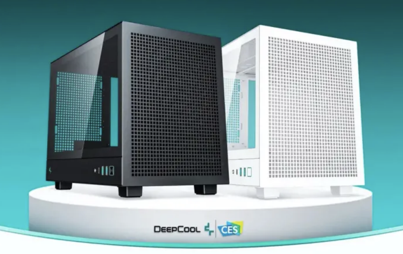 Two of Deeper Cool's new mini-ITX cases next to each other.